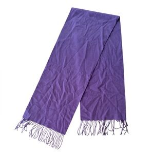 Nordstrom Cashmere Scarf Purple Fringe NWT